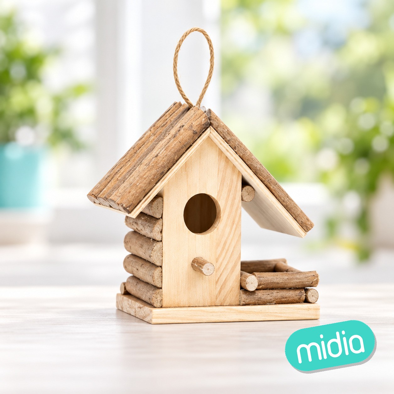 Nido para pájaros de madera
