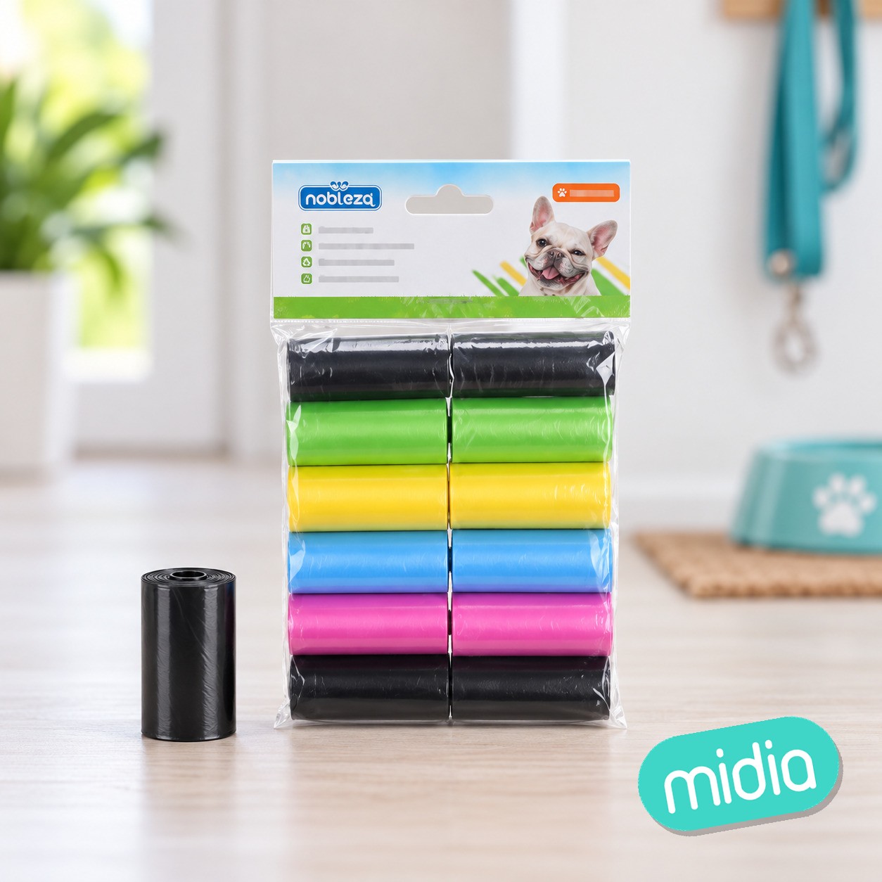 Bolsas de basura básicas-12 pcs-15 unidades / rollo