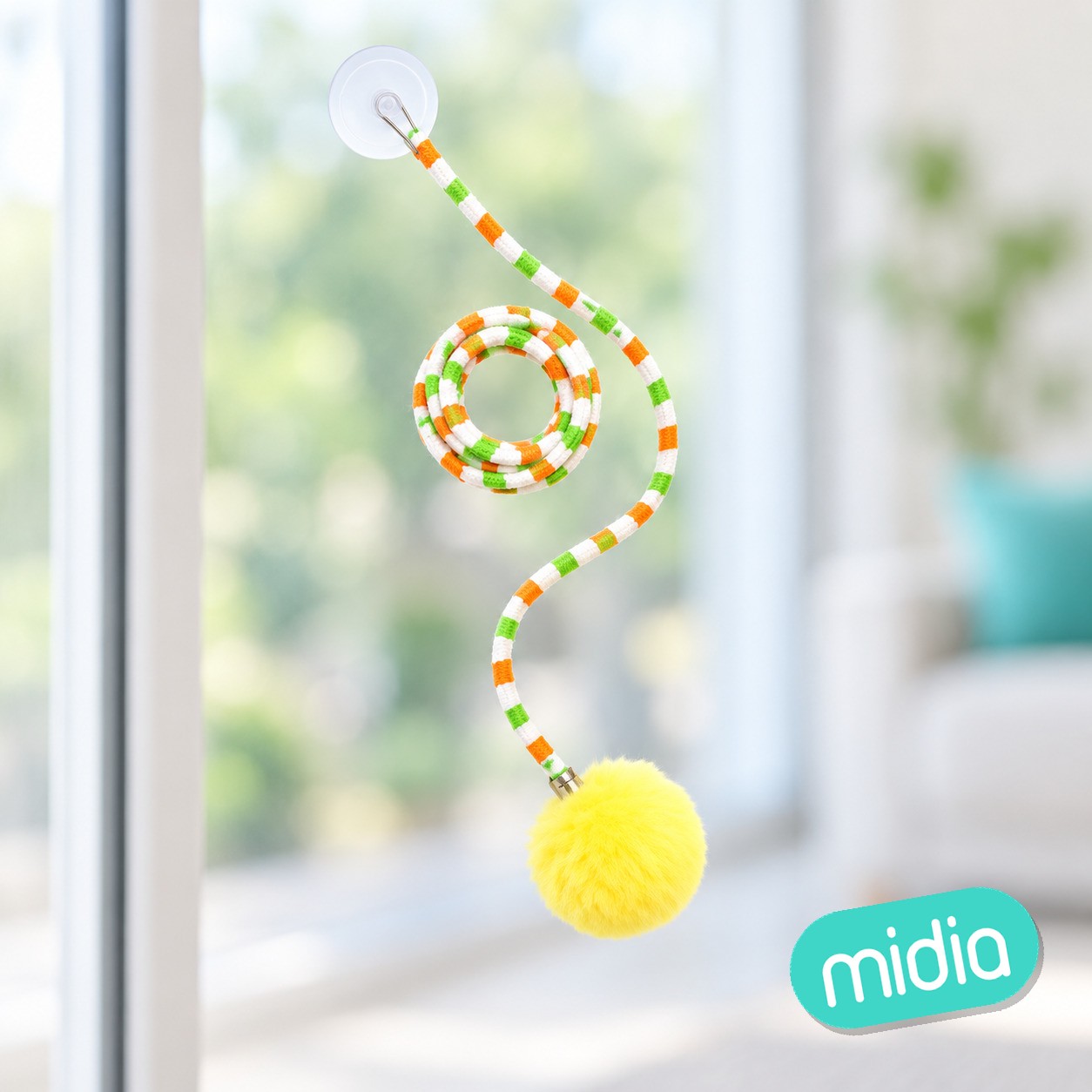 Juguete colgante para gatos que hace sonido con hierba gatera