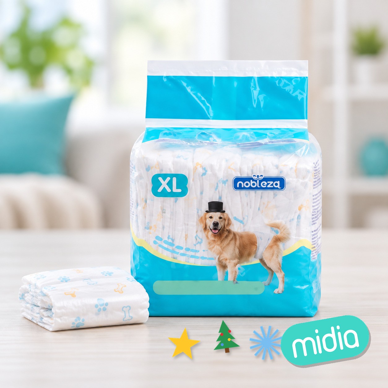 Pañales para perros machos XL L80*W20CM 10 piezas/bolsa