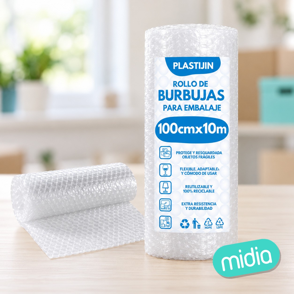 Rollo burbuja con bolsa 100cm*10m