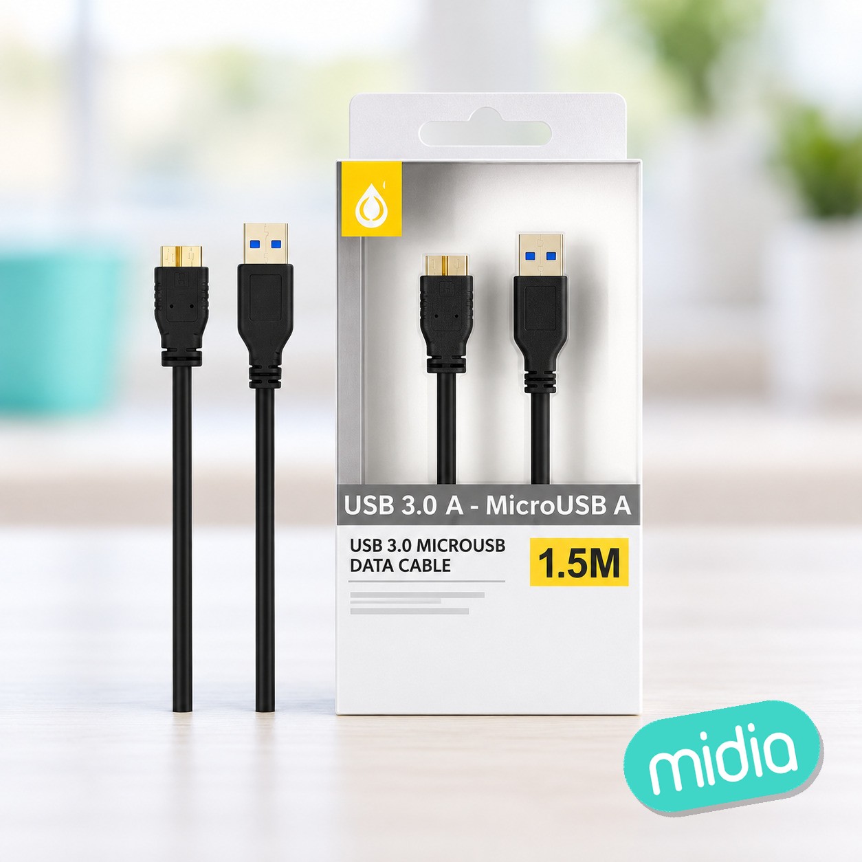 B6235 NE Cable de Micro USB 3.0 a USB , 1.5M, Negro